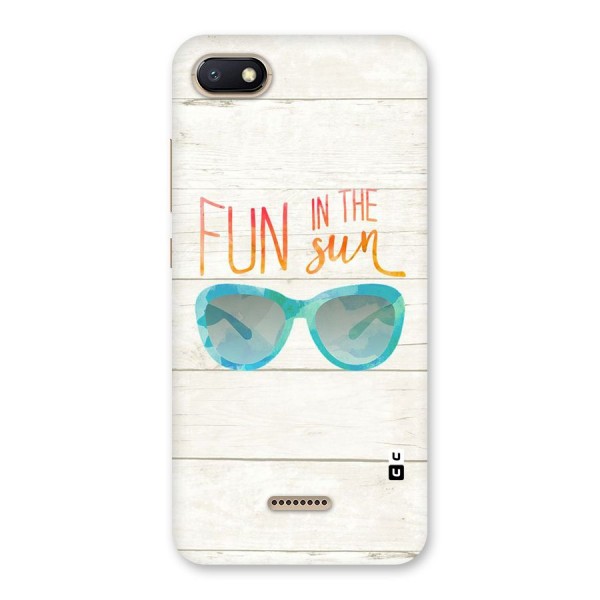 Sun Fun Back Case for Redmi 6A