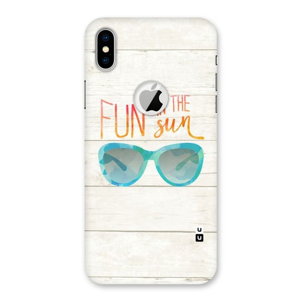 Sun Fun Back Case for iPhone XS Logo Cut