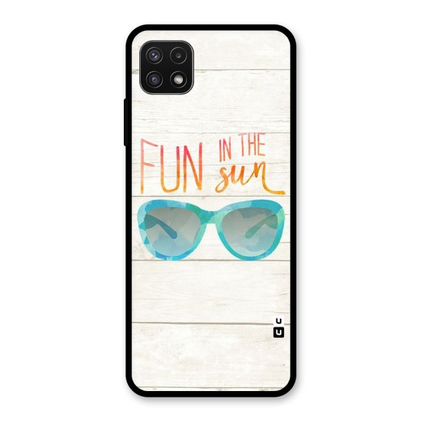 Sun Fun Glass Back Case for Galaxy A22 5G