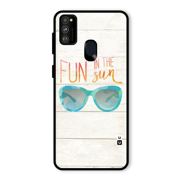 Sun Fun Glass Back Case for Galaxy M21