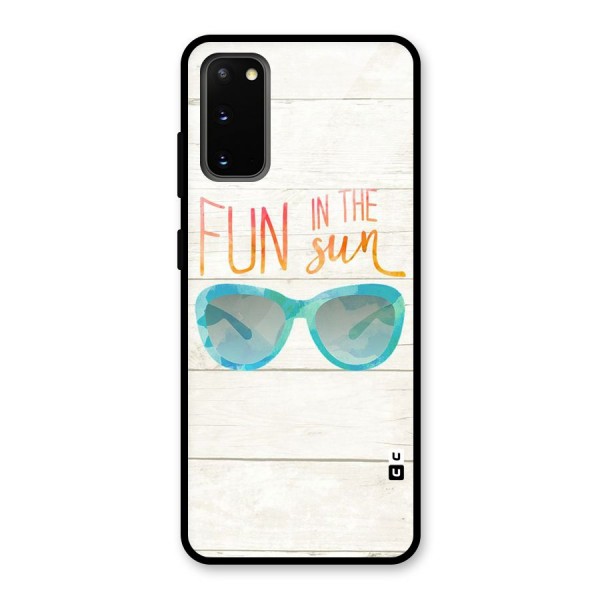 Sun Fun Glass Back Case for Galaxy S20