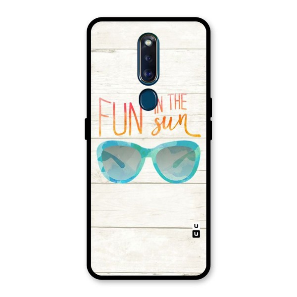 Sun Fun Glass Back Case for Oppo F11 Pro