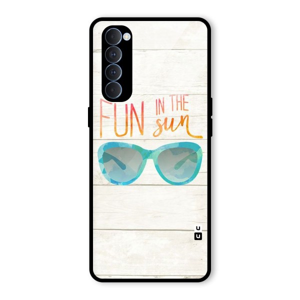 Sun Fun Glass Back Case for Oppo Reno4 Pro