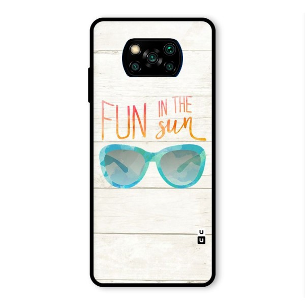 Sun Fun Glass Back Case for Poco X3 Pro