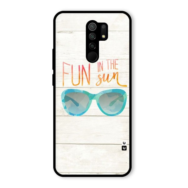 Sun Fun Glass Back Case for Redmi 9 Prime