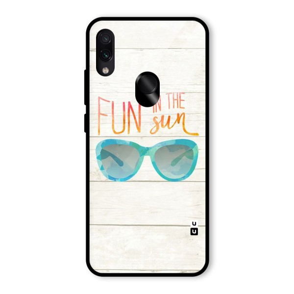 Sun Fun Glass Back Case for Redmi Note 7