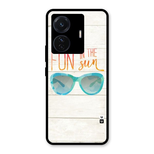 Sun Fun Glass Back Case for Vivo T1 Pro