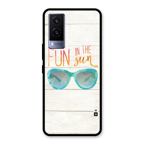 Sun Fun Glass Back Case for Vivo V21e 5G