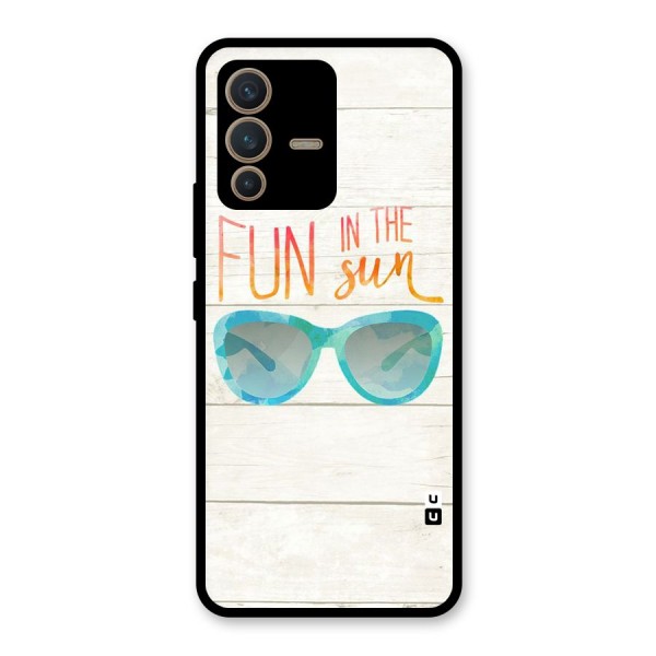 Sun Fun Glass Back Case for Vivo V23 5G