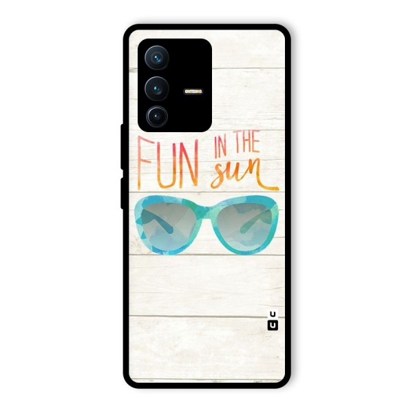 Sun Fun Glass Back Case for Vivo V23 Pro