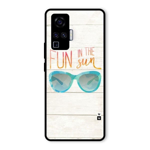 Sun Fun Glass Back Case for Vivo X50 Pro