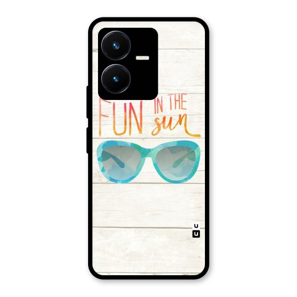 Sun Fun Glass Back Case for Vivo Y22