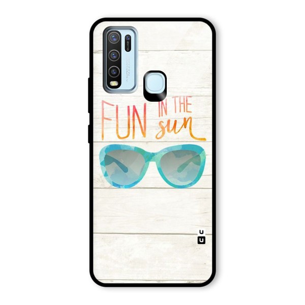 Sun Fun Glass Back Case for Vivo Y30