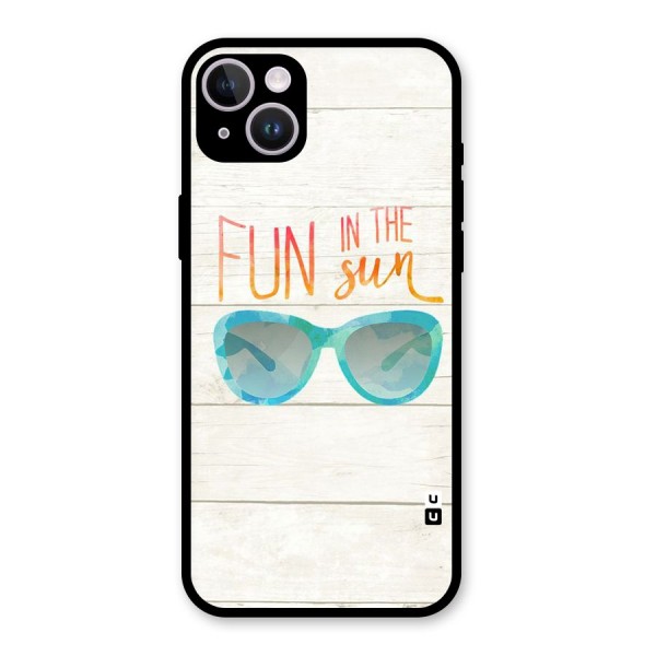 Sun Fun Glass Back Case for iPhone 14 Plus