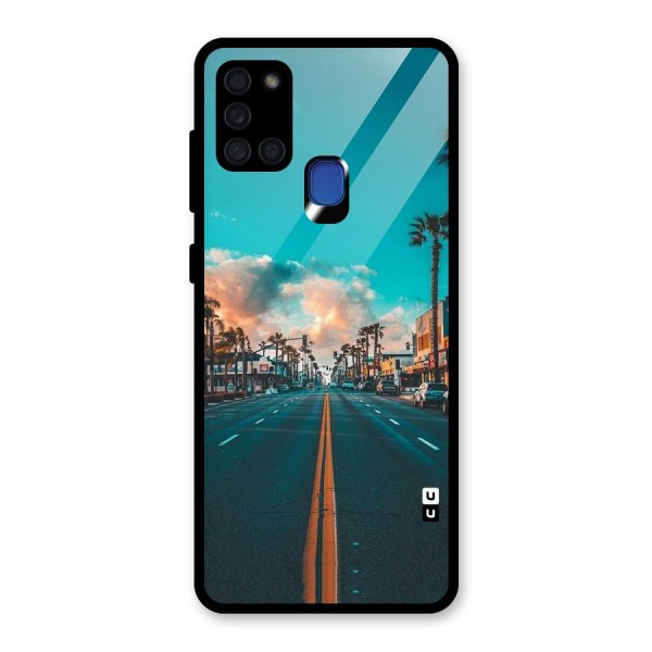 Sundown Road Glass Back Case for Galaxy A21s