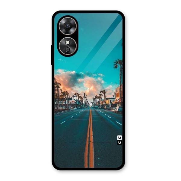 Sundown Road Glass Back Case for Oppo A17