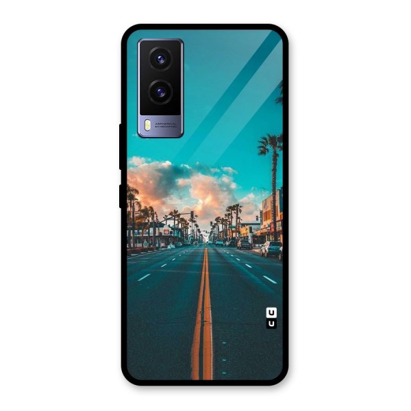 Sundown Road Glass Back Case for Vivo V21e 5G