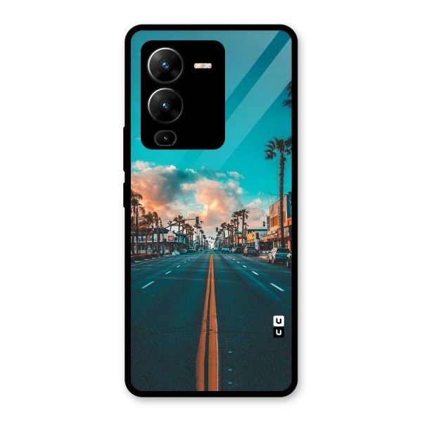 Sundown Road Glass Back Case for Vivo V25 Pro