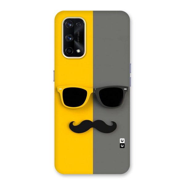 Sunglasses and Moustache Glass Back Case for Realme X7 Pro