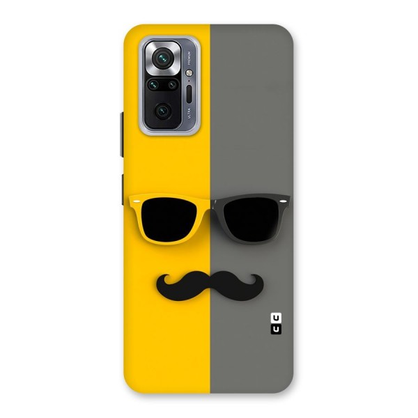 Sunglasses and Moustache Back Case for Redmi Note 10 Pro