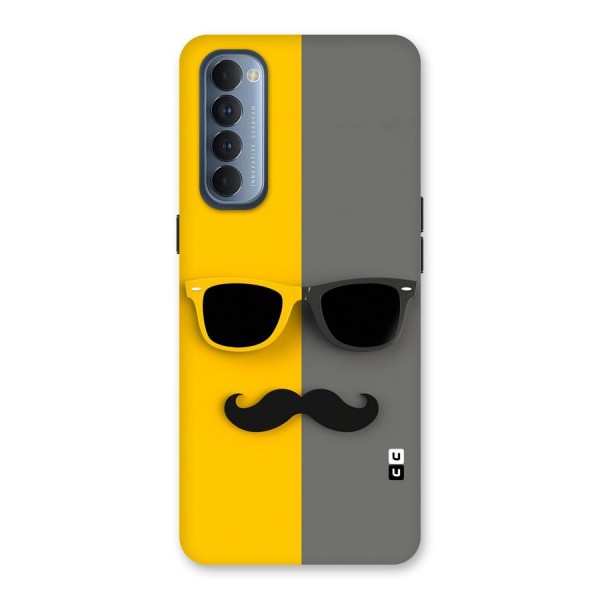 Sunglasses and Moustache Back Case for Reno4 Pro