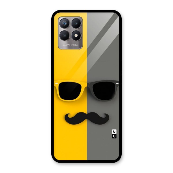 Sunglasses and Moustache Glass Back Case for Realme 8i