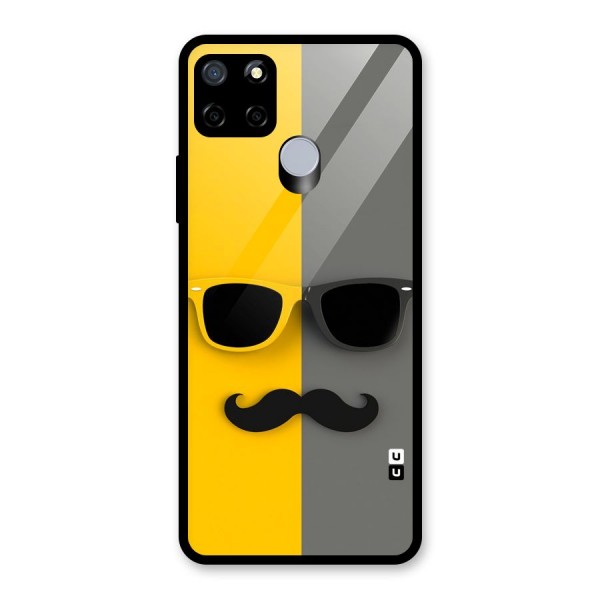 Sunglasses and Moustache Glass Back Case for Realme C12