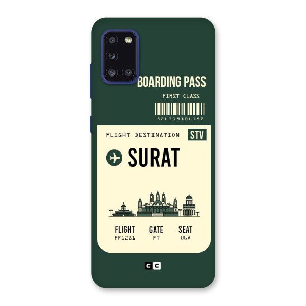 Surat Boarding Pass Back Case for Galaxy A31