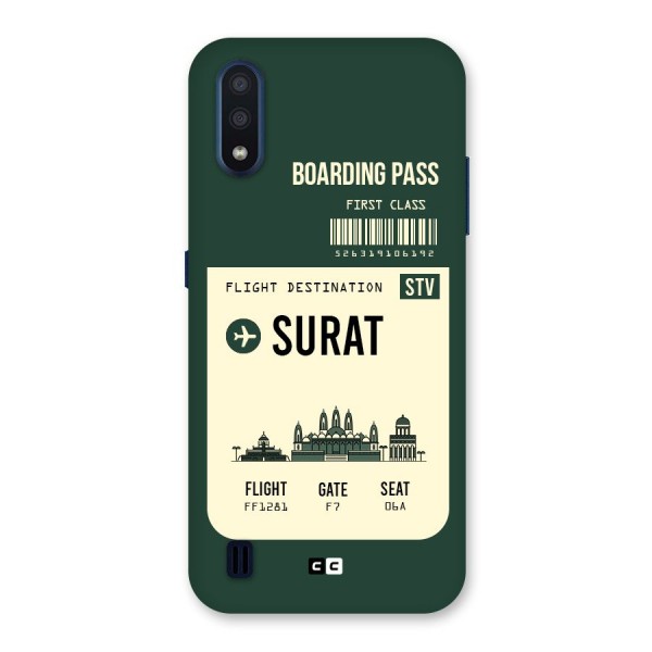 Surat Boarding Pass Back Case for Galaxy M01