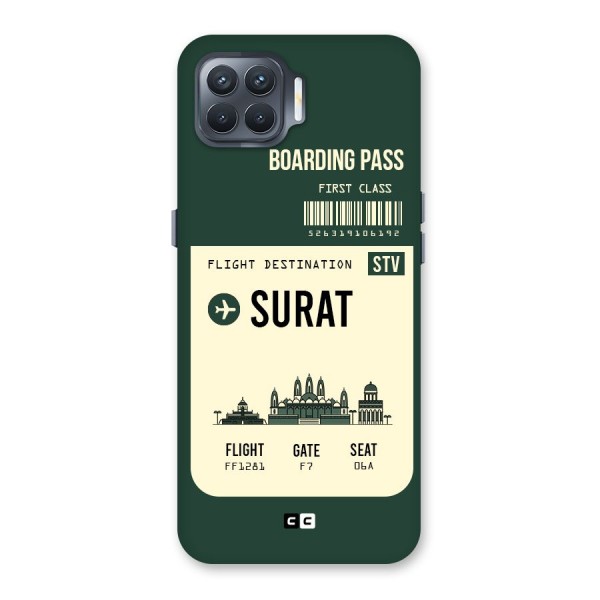 Surat Boarding Pass Back Case for Oppo F17 Pro