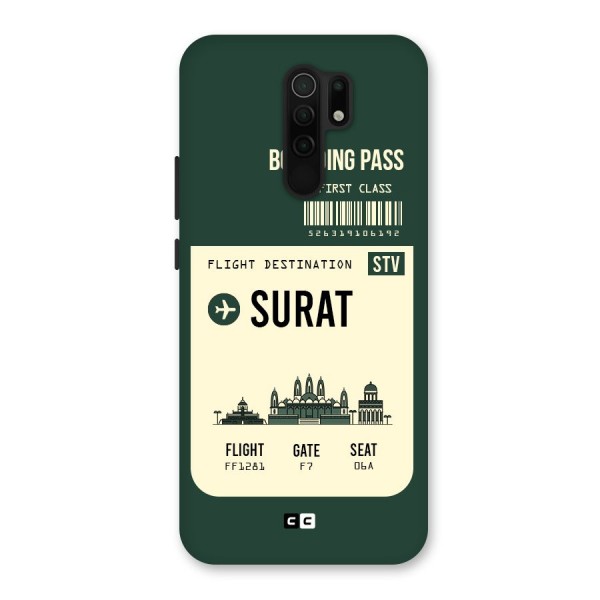 Surat Boarding Pass Back Case for Redmi 9 Prime