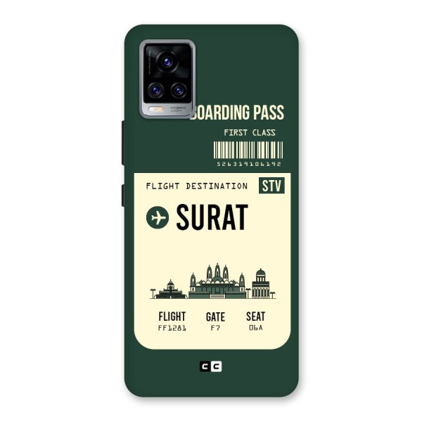 Surat Boarding Pass Back Case for Vivo V20 Pro