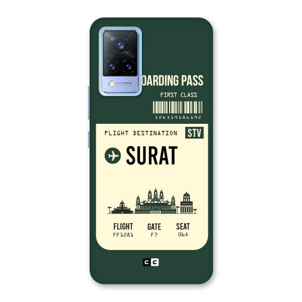 Surat Boarding Pass Back Case for Vivo V21 5G