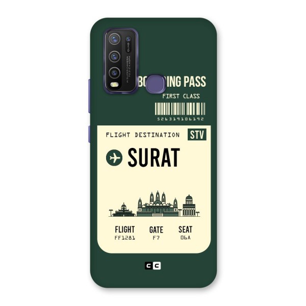 Surat Boarding Pass Back Case for Vivo Y30