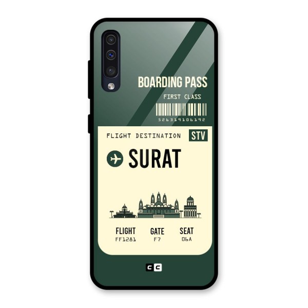 Surat Boarding Pass Glass Back Case for Galaxy A50s