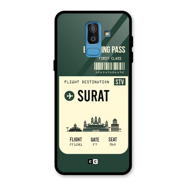 Surat Boarding Pass Glass Back Case for Galaxy J8