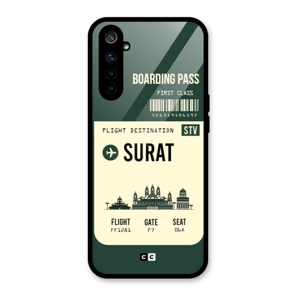 Surat Boarding Pass Glass Back Case for Realme 6