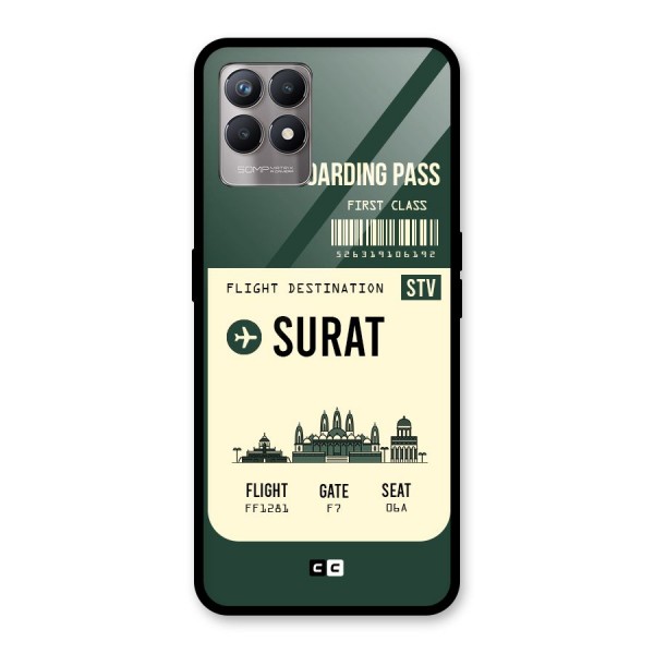 Surat Boarding Pass Glass Back Case for Realme 8i