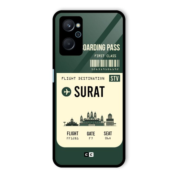 Surat Boarding Pass Glass Back Case for Realme 9i