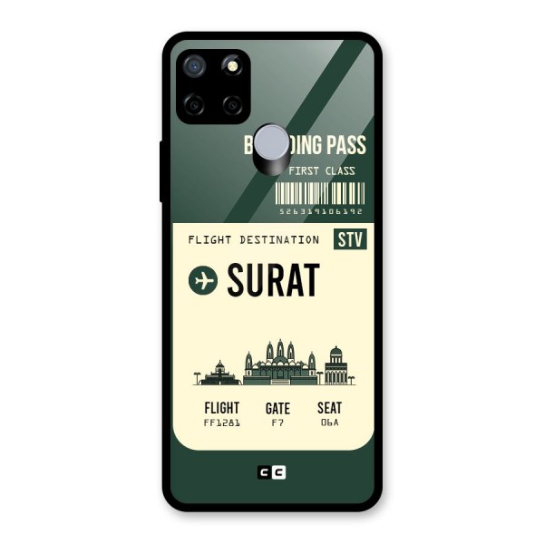 Surat Boarding Pass Glass Back Case for Realme C15