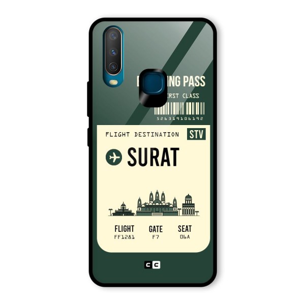 Surat Boarding Pass Glass Back Case for Vivo Y12