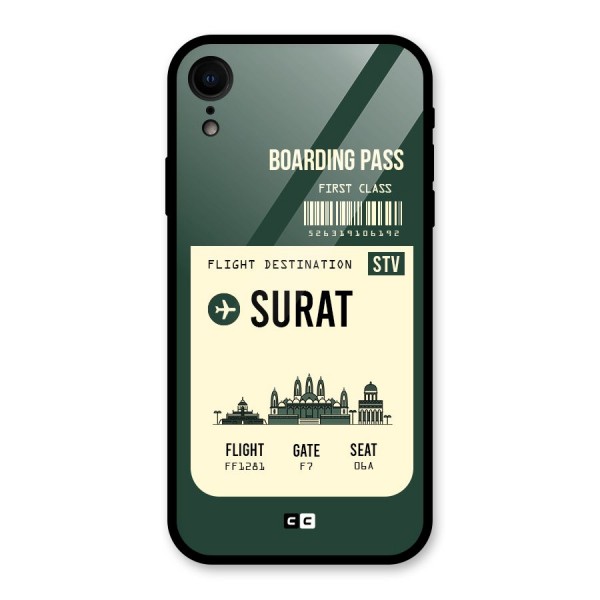 Surat Boarding Pass Glass Back Case for XR