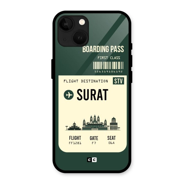 Surat Boarding Pass Glass Back Case for iPhone 13