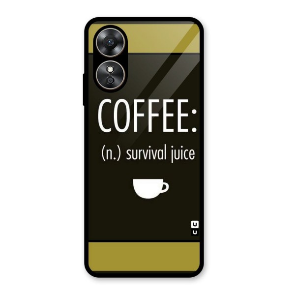 Survival Juice Glass Back Case for Oppo A17