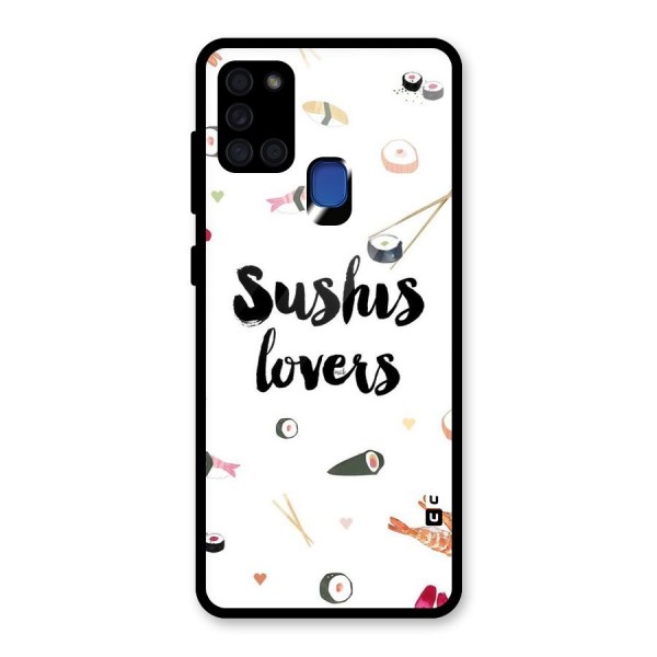 Sushi Lovers Glass Back Case for Galaxy A21s