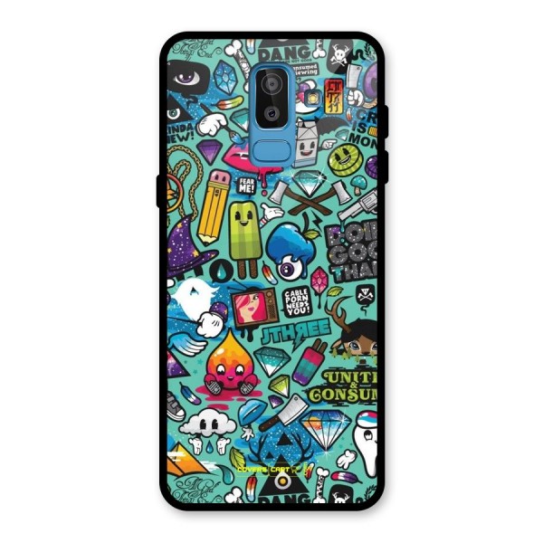 Sweet Candies Glass Back Case for Galaxy J8