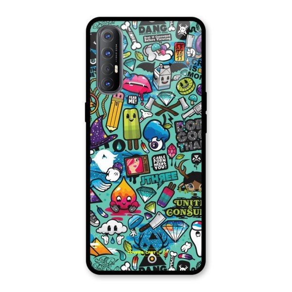 Sweet Candies Glass Back Case for Oppo Reno3 Pro