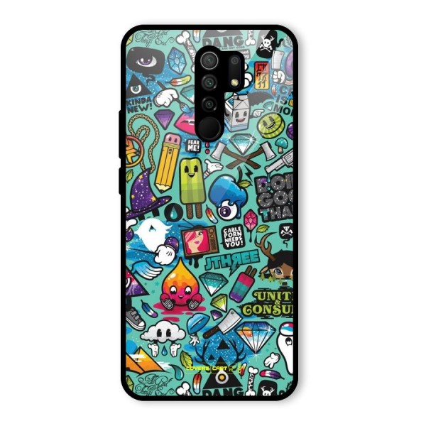 Sweet Candies Glass Back Case for Redmi 9 Prime