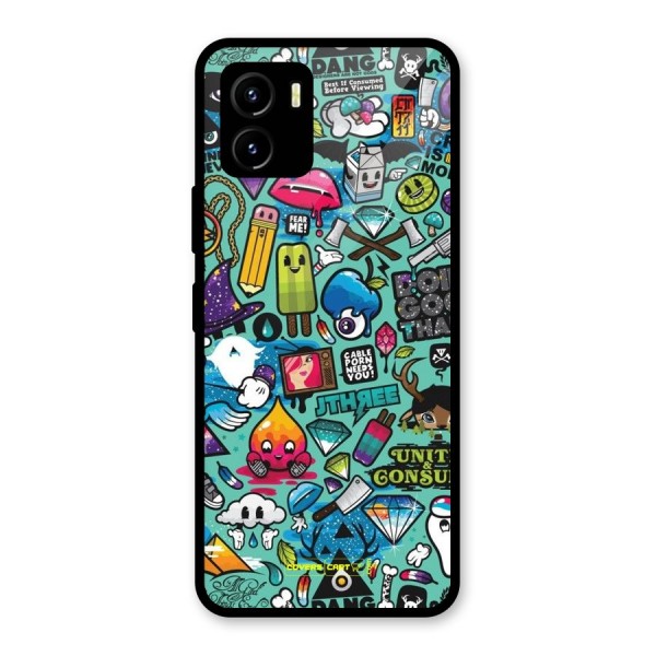 Sweet Candies Glass Back Case for Vivo Y15s