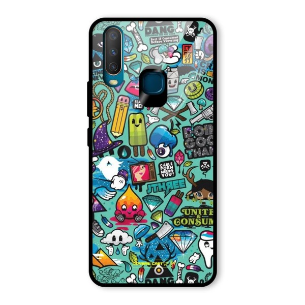 Sweet Candies Glass Back Case for Vivo Y17